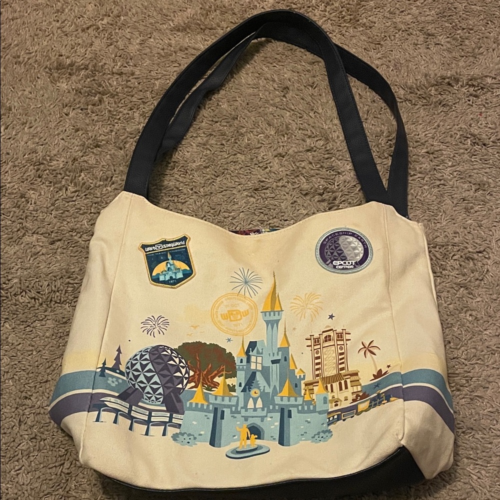 Disney Cream and Blue Tote Bag